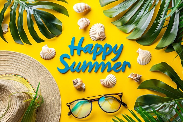 Happy Summer Background Text