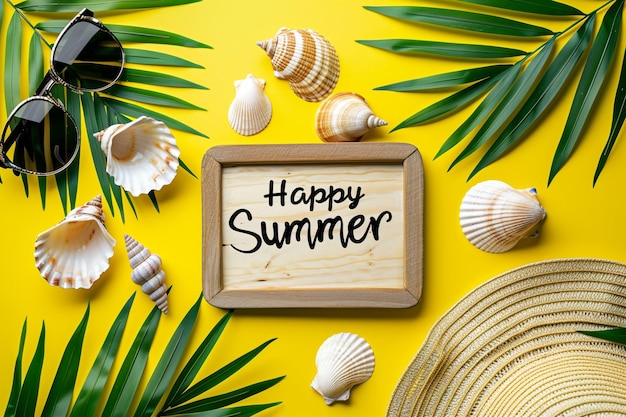 Happy Summer Background Text