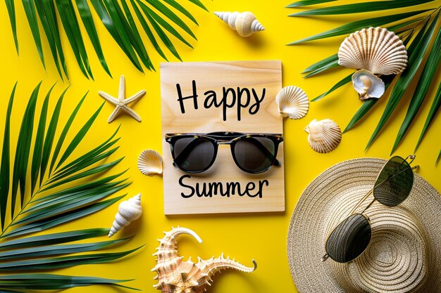 Happy Summer Background Text