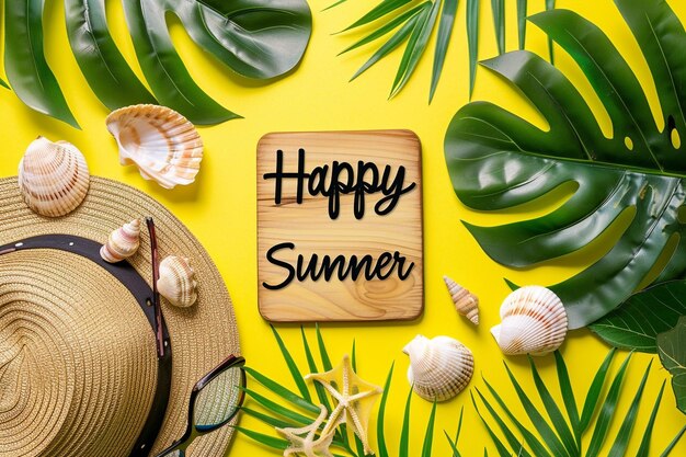 Happy Summer Background Text