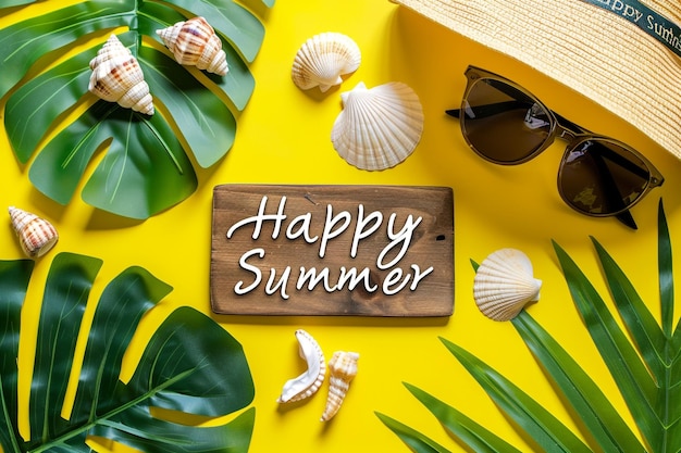 Happy Summer Background Text