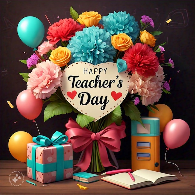 Photo happy teacher day illustration