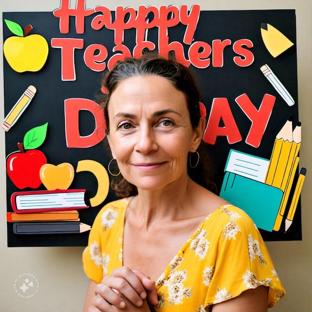 Photo happy teacher day