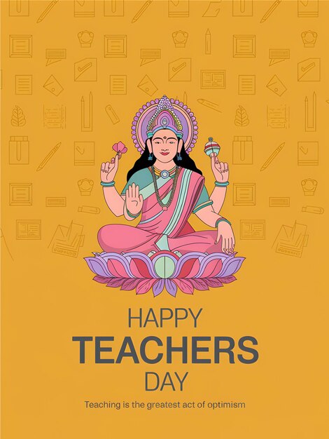 Photo happy teachers day ai generated greetings