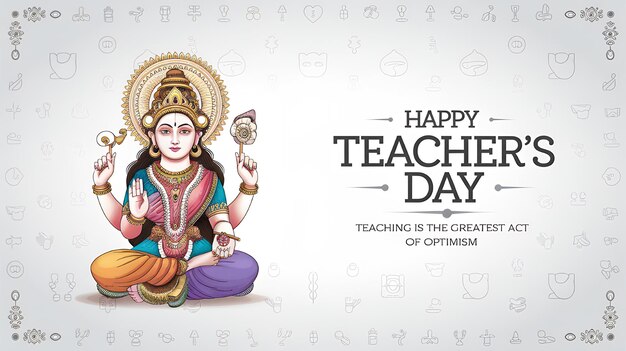 Photo happy teachers day ai generated greetings