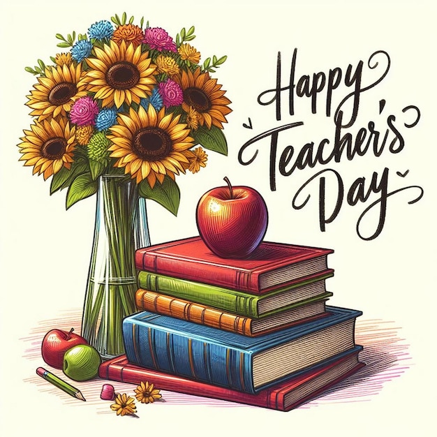 Happy Teachers Day background image and Teachers Day greeting card