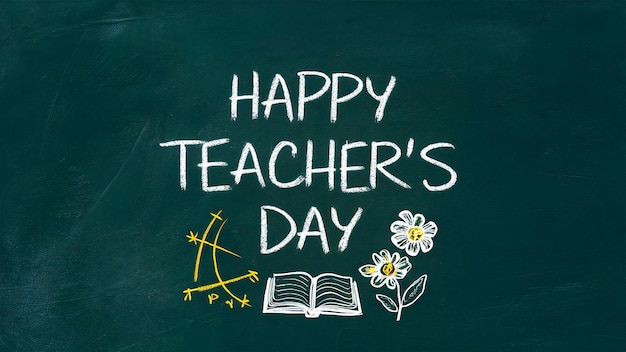 happy teachers day chalkboard Blackboard World Teachers Day Background Image Banner Poseter