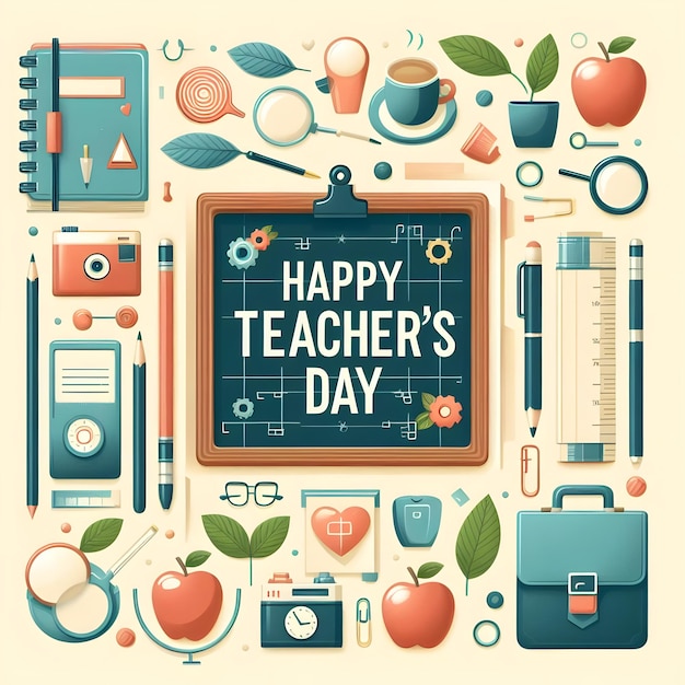 Happy Teachers Day Greeting Layout Design Or Card Invitation Teachers Day