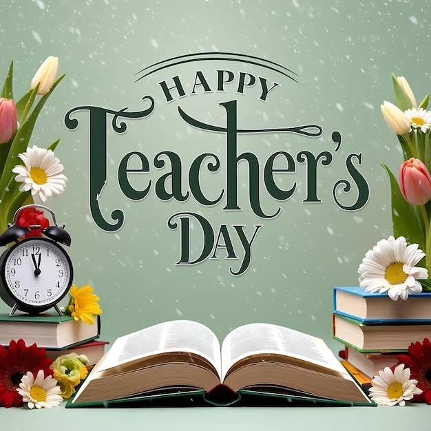 happy teachers day illustration