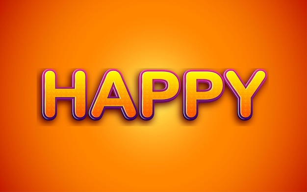 happy text effect editable