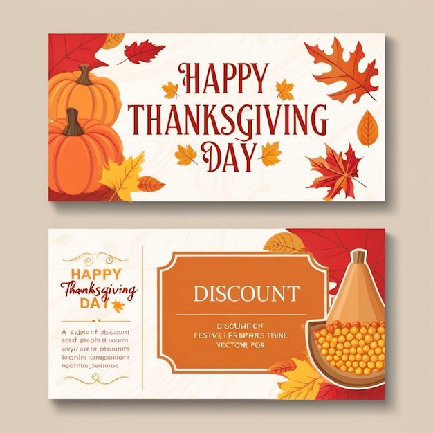 Photo happy thanksgiving day discount card design