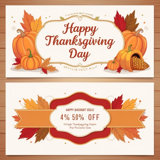 Photo happy thanksgiving day discount card design