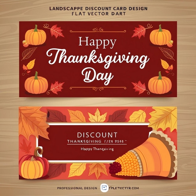 Photo happy thanksgiving day discount card design