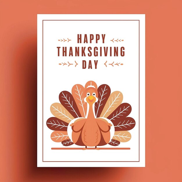 Photo happy thanksgiving day poster design