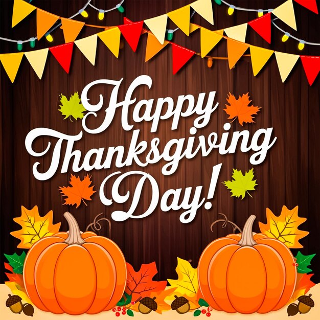 Photo happy thanksgiving social media post banner