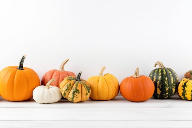 Happy Thanksgiving Thanksgiving pumpkins and Autumn leaves Thanksgiving Food Party Thanksgiving ConceptThanksgiving Background Thanksgiving Theme Generative Ai