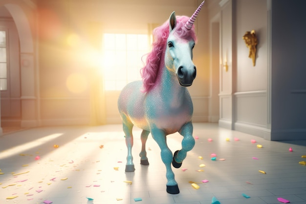 Happy unicorn Generate Ai