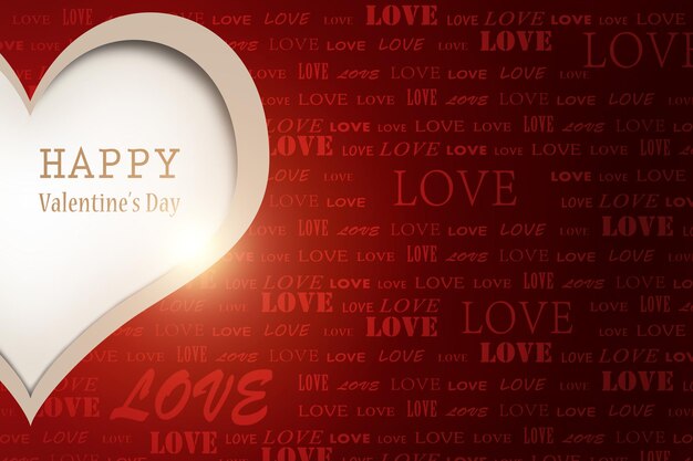 Happy Valentine's Day background Love concept 3d illustration