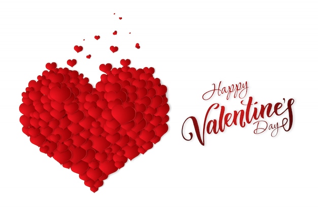 Happy Valentine's Day festive web banner.  