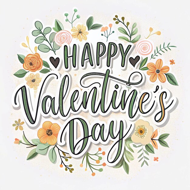 Happy Valentine27s Day Lettering Font Gift and Element