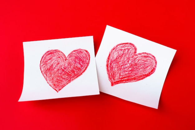 Happy valentines day 2021. Valentine cards with drawn heart.