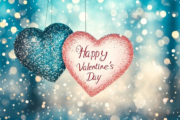 Photo happy valentines day banner background