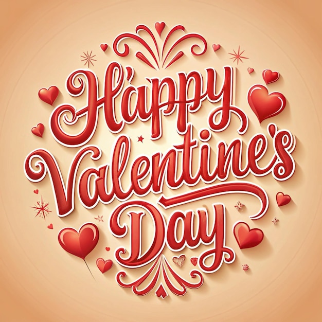 Happy valentines day illustration design