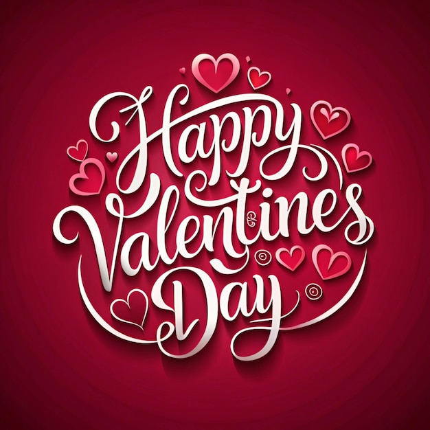 Happy valentines day illustration design