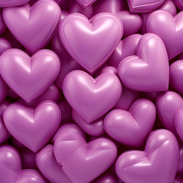 Happy Valentines day patterns with purple little hearts Valentines day greetings