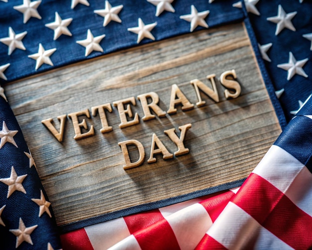 Photo happy veterans day text front image