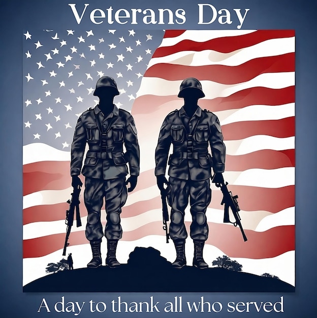 Photo happy veterans day thank you to all past present and future soldiers for your service to our country