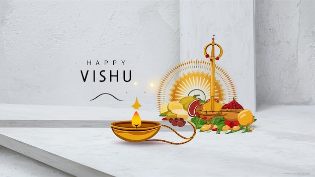 Photo happy vishu greetings april 14 kerala festival with vishu kani