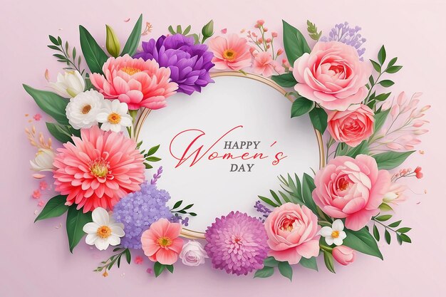 happy womens day 8th march greeting card