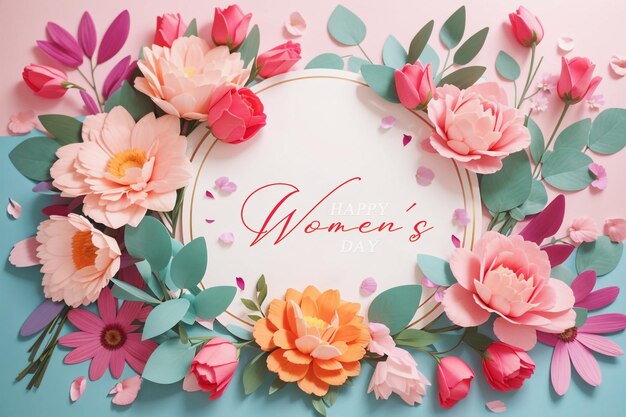 happy womens day 8th march greeting card