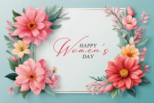 happy womens day 8th march greeting card