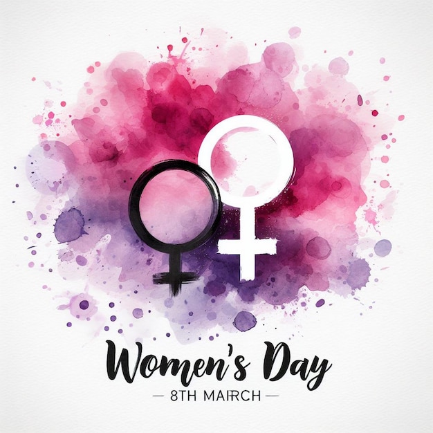 Photo happy womens day background female gender symbol girl gender symbol creative women day post