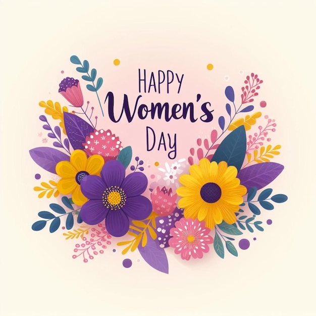 Photo happy womens day celebrations concept card design