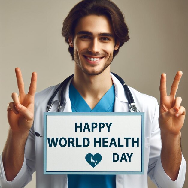 happy world health day poster photo