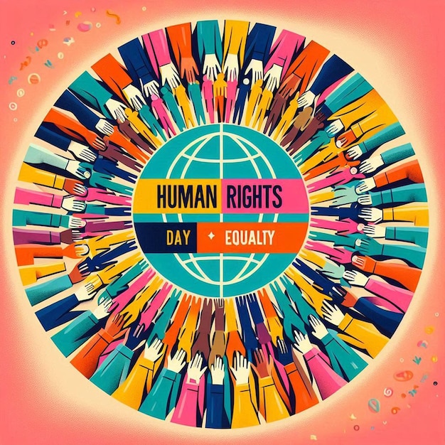 Photo happy world human rights day