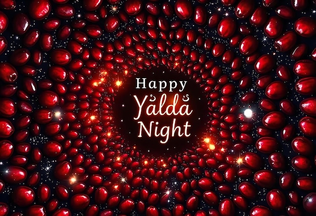 Photo happy yalda night background and typography banner design