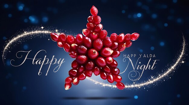 Photo happy yalda night background and typography banner design