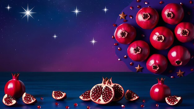 Photo happy yalda night celebrated background and typography banner design