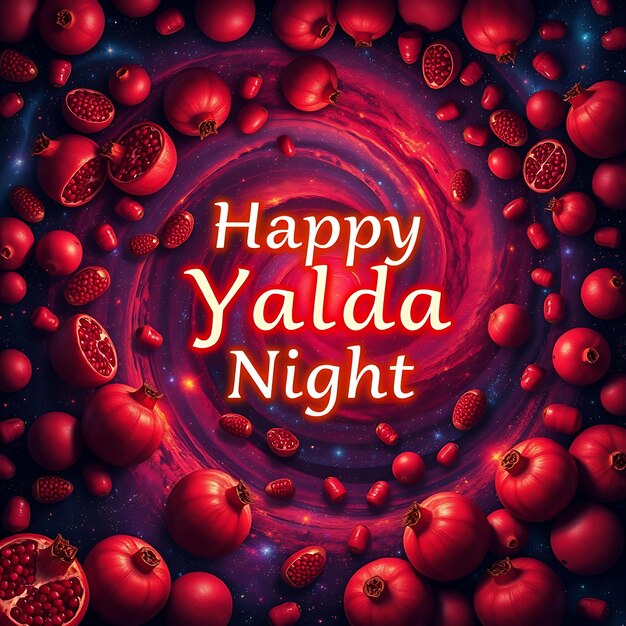 Photo happy yalda night celebrated background and typography banner design