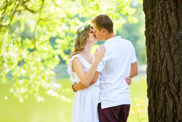 Happy young couple have good time