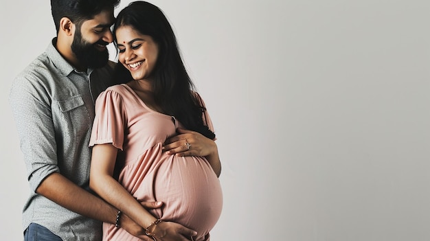 Happy young couple of Indian ethnicity expecting