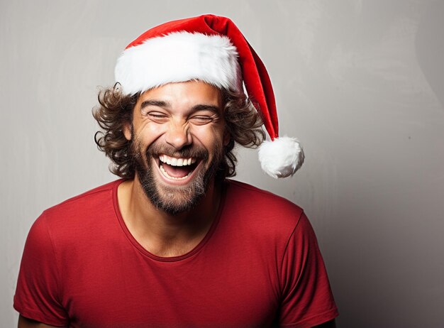 Happy young man in Christmas