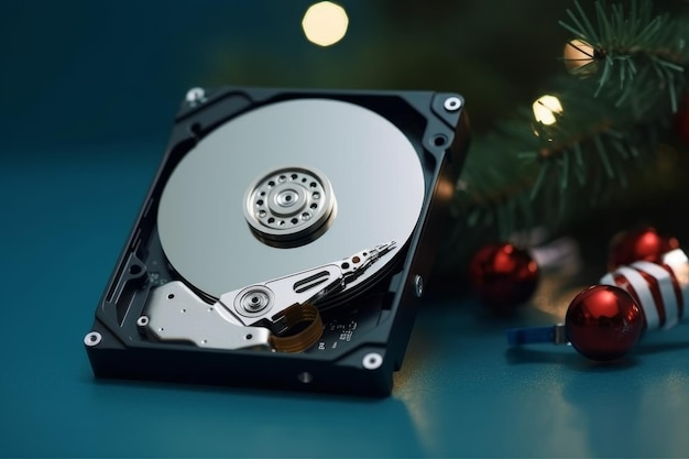 Hard disk xmas holiday Generate Ai