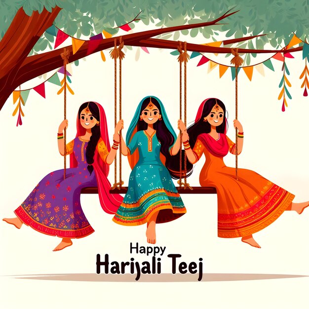 Photo hariyali teej festival hinduism wishes messages images happy hariyali teej indian festival free