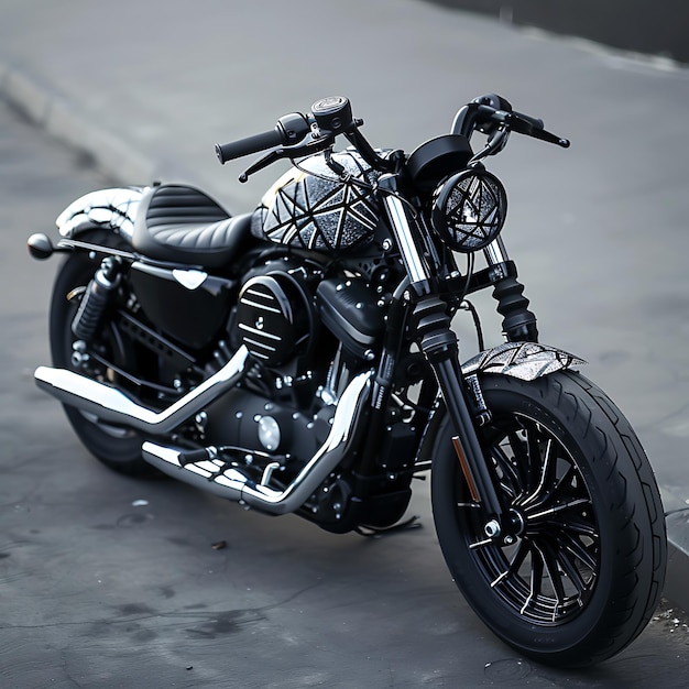 Harley Davidson Iron 883 with Geometric Silver Accents