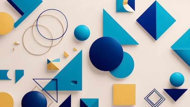 Harmonious Abstract with Geometric Shapes